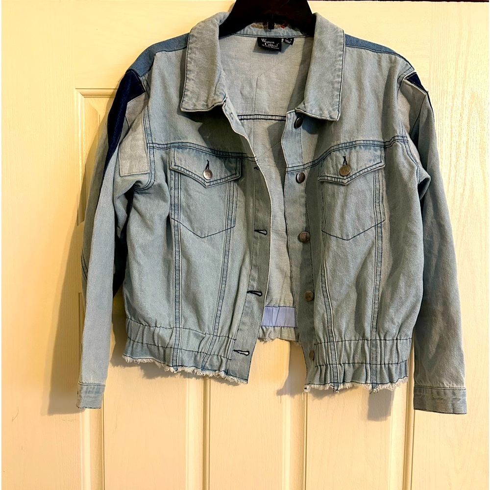 Women With Control Patchwork Denim Jacket By Rene… - image 1